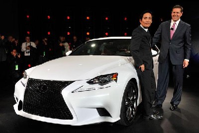 Looking at the car head on, the headlights, grille and lower body form what looks like an angry face.